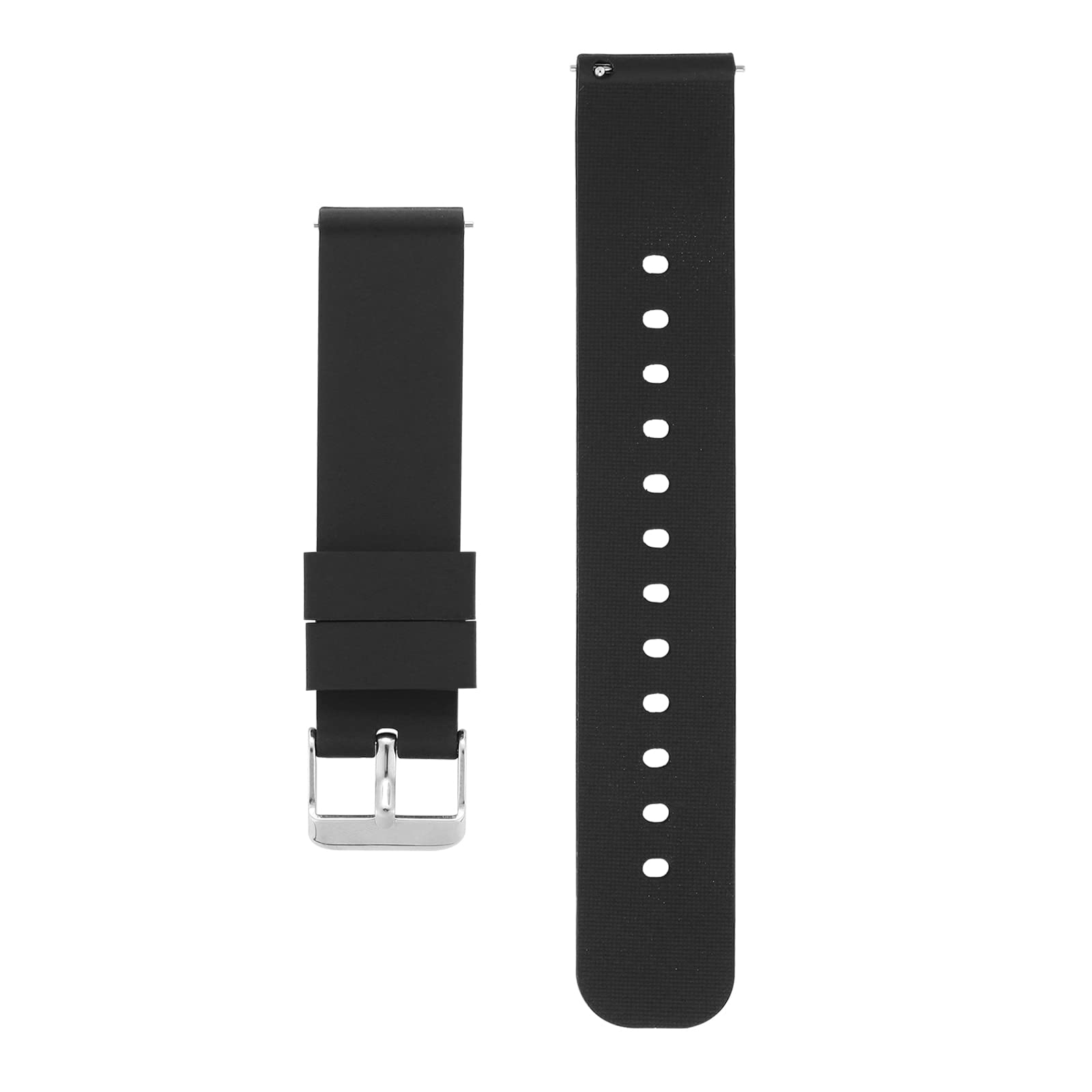 cobee Silicone Watch Bands - Quick Release Waterproof Soft Rubber Replacement Straps with Silver Plated Stainless Steel Buckle