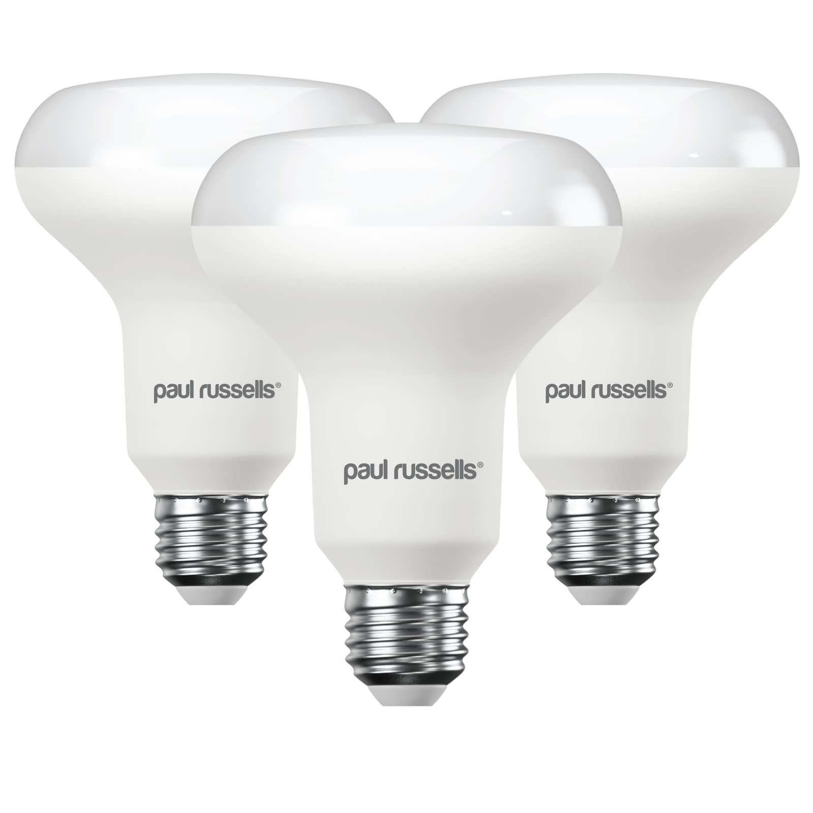 paul russells Daylight E27 Spotlight 10W LED Reflector R80 Light Bulbs Edison Screw 60w Incandescent Bulbs Equivalent 940 Lumen 6500K Frosted 120° Beam Angle ES Energy Saving Lamp Bulbs Pack of 3