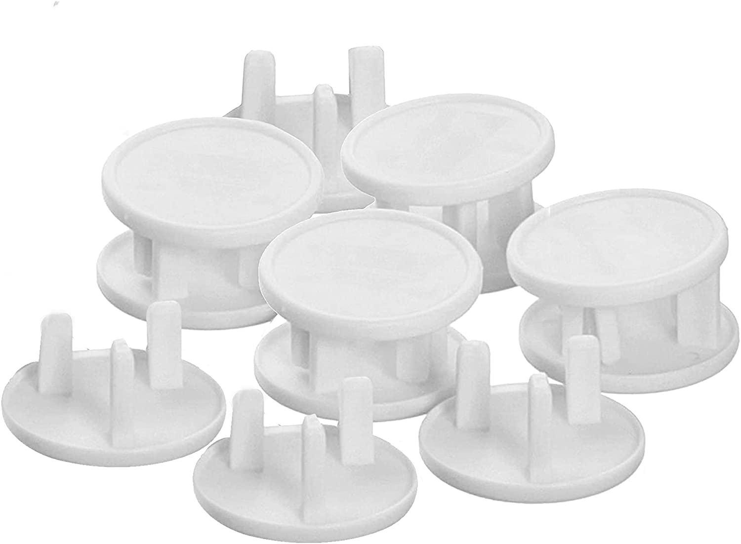 Dreambaby Home Baby Safety Socket Plug Covers - Electrical Outlet Protector Guard - 12 Pack - White - Model F18244