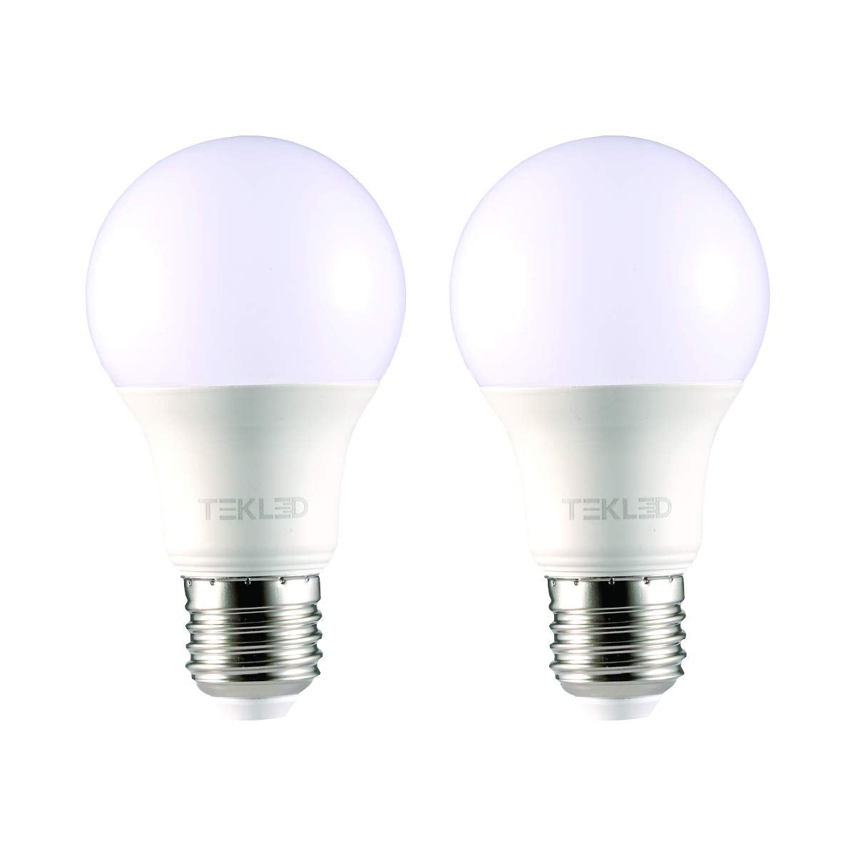 TEKLED® A60 LED Bulbs | E27 Edison Screw | Energy Saving 7W Light Bulb 60W Incandescent Bulb Equivalent | 2700K Dimmable 595LM | 2-Pack | Warm White