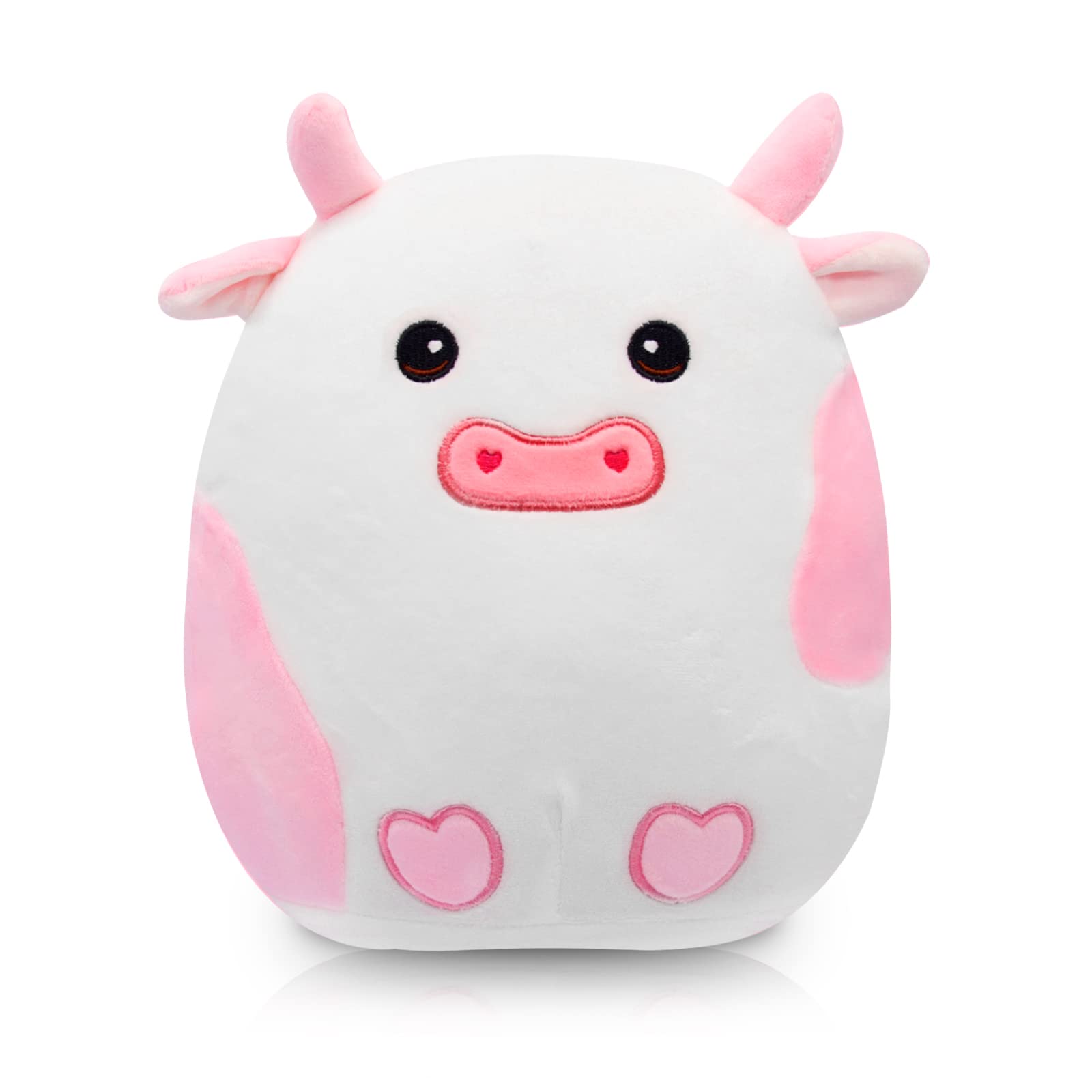 Cow Pillow Plush - 3D Cute Cow Plushie Toy - Cow Stuffed Animals Pillow - 10 Inch Soft Plush Cows Toy for Home Car Decoration - Gift for Kids Girlfriends Lover