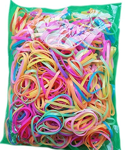 500 x Mini Elastic Hair Bands - Snag free Braids, Braiding, Cornrows, Plaits (Multi-colour)