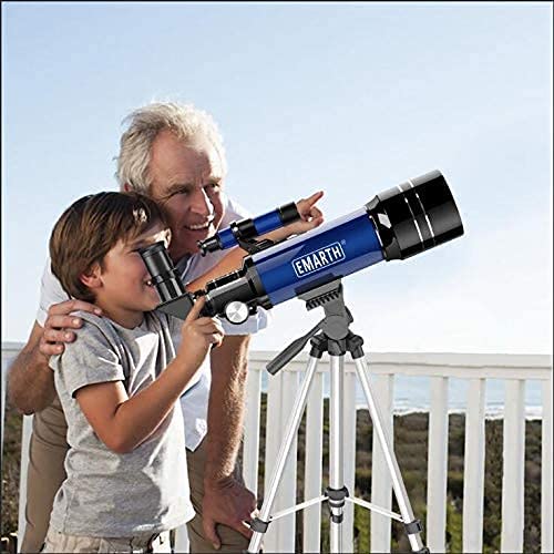 EMARTH Telescope for Kids Beginners Adult, 70mm Astronomical Refractor Telescope with Adjustable Tripod & & Finder Scope- Portable Travel Telescope Perfect for Kids Children Teens