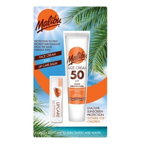 Malibu Face Lotion Plus Lipbalm with SPF50 2 Count (Pack of 1) other