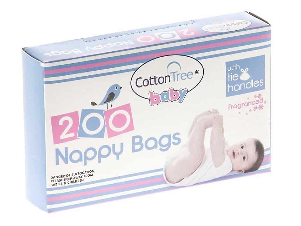 Cotton Tree - Disposable Nappy Bags, 200 bags - fragranced New