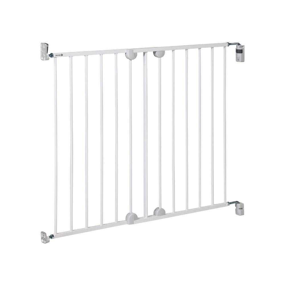 Safety 1st Wall Fix Extending, Safety Gate, Door and Stair Gate, Baby Gate also suitable for Dogs, Six Months to Two Years, Metal White