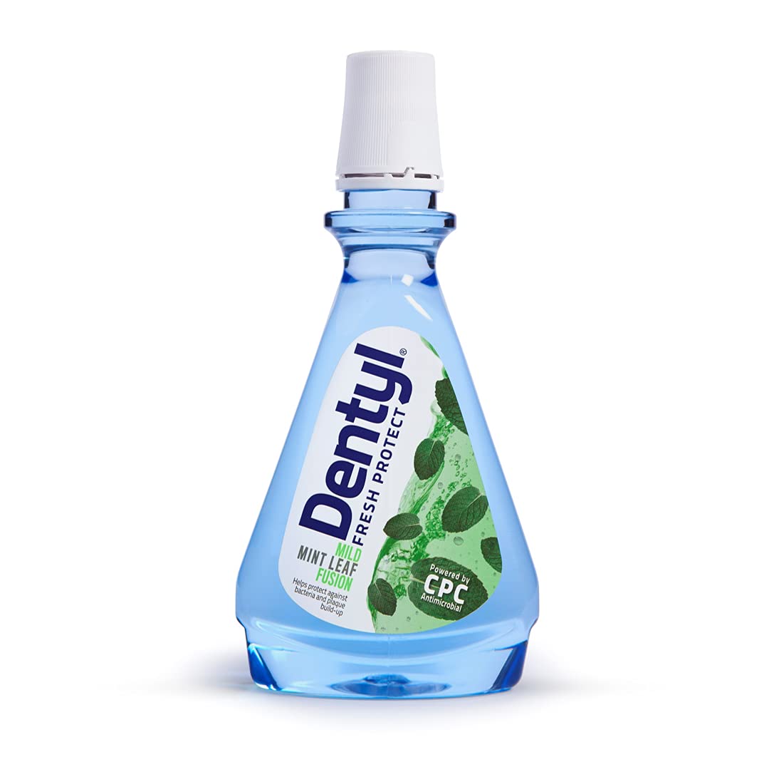 Dentyl Fresh Protect CPC Mouthwash, Alcohol Free Oral Rinse for Adults & Kids 6 Years+, Mild Mint Leaf, 500 ml