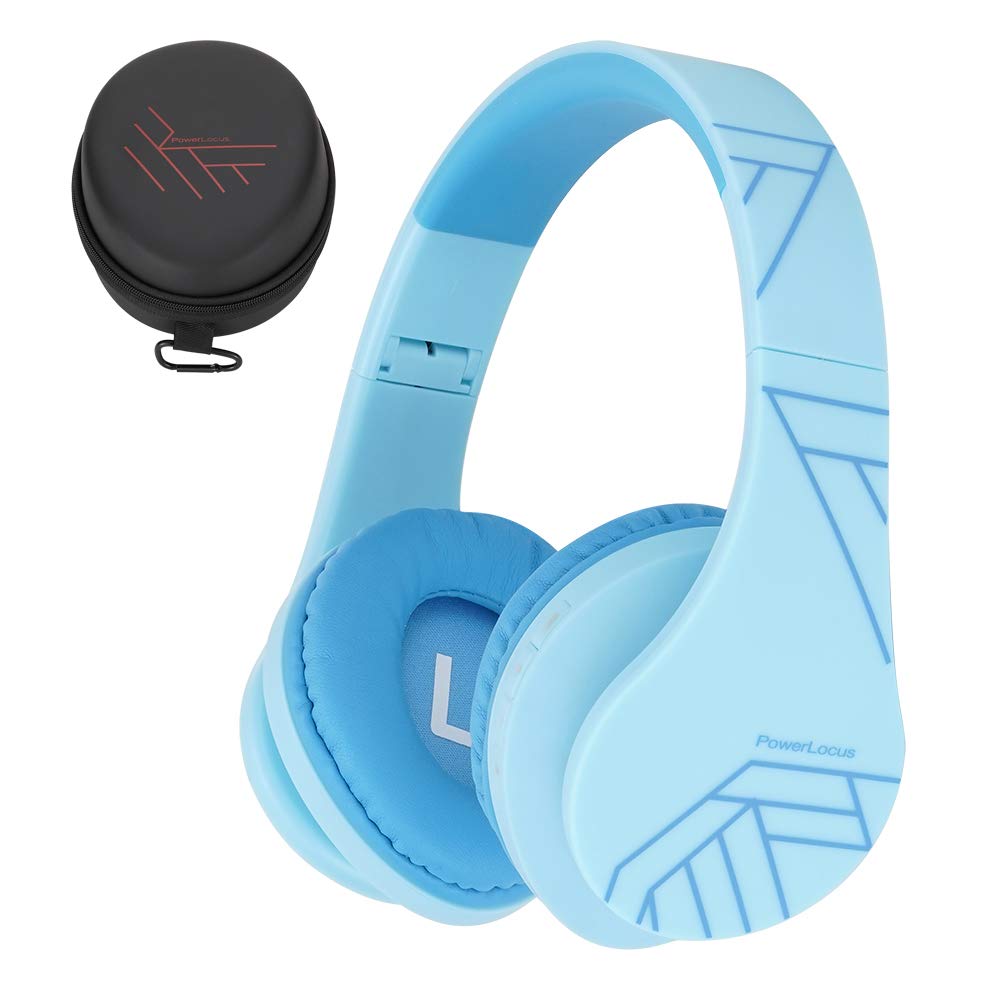 Kids Headphones, PowerLocus P2 Bluetooth Headphones for Kids with Volume Limit 85DB, Kids Wireless Headphones Over Ear with Microphone, Foldable, Carry Case, Micro SD/TF for iPhone/iPad/Laptop/PC/TV