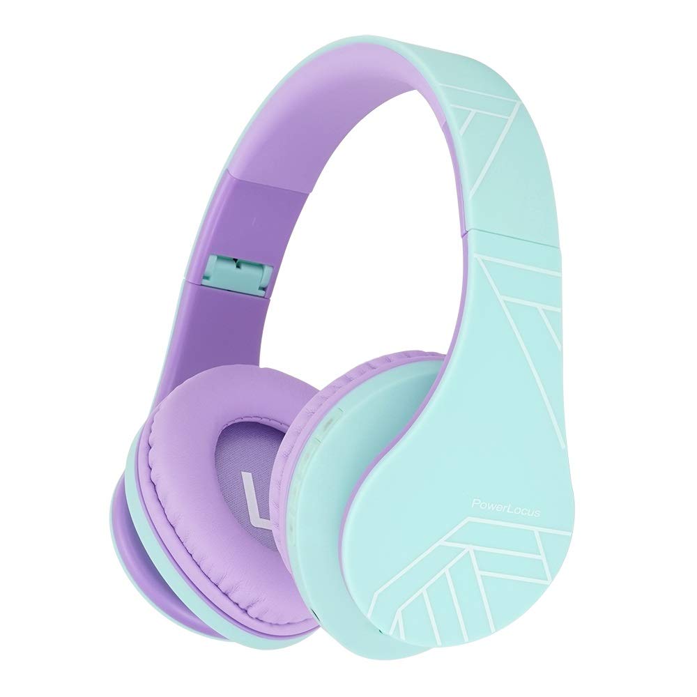 Kids Headphones, PowerLocus P2 Bluetooth Headphones for Kids with Volume Limit 85DB, Kids Wireless Headphones Over Ear with Microphone, Foldable, Carry Case, Micro SD/TF for iPhone/iPad/Laptop/PC/TV