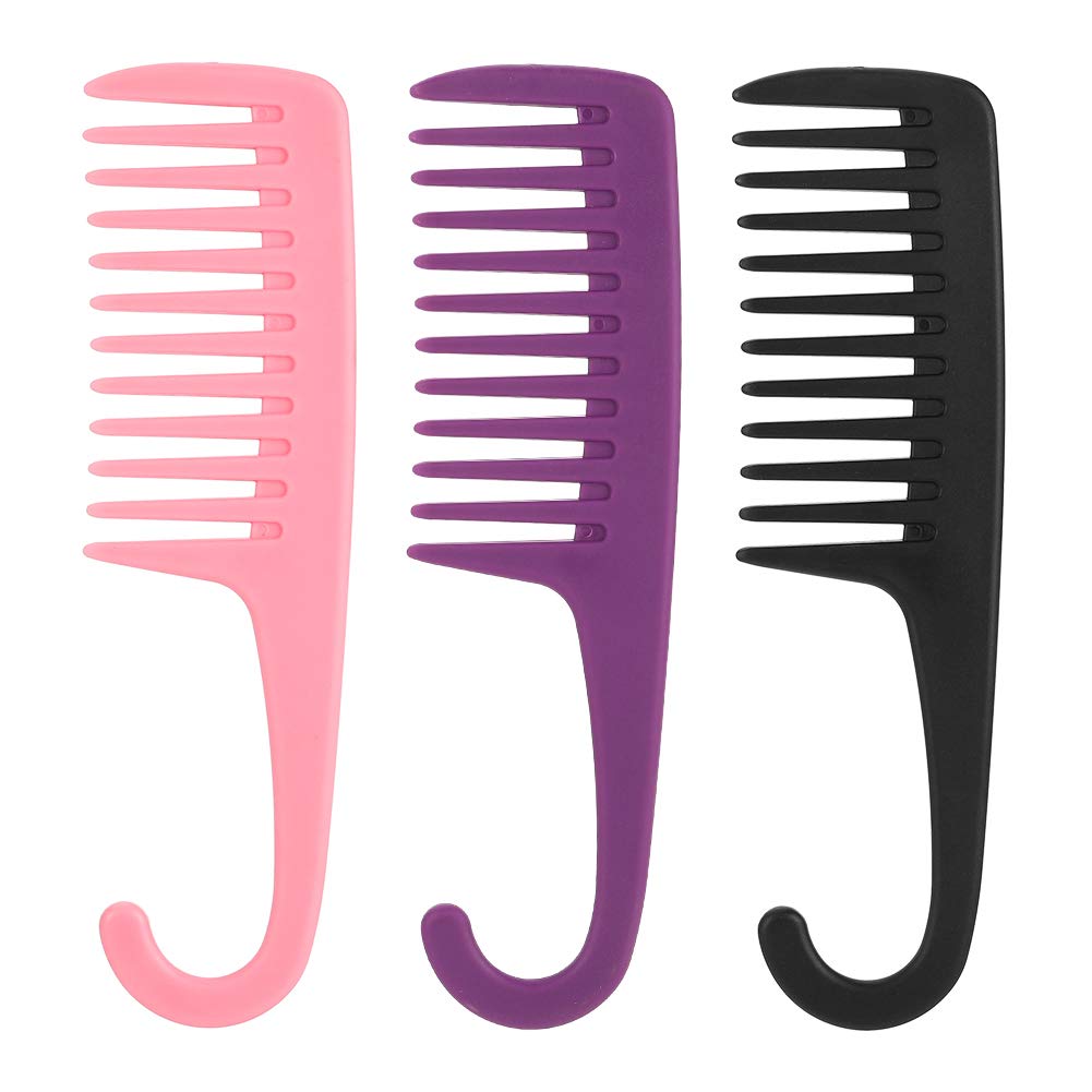 tiopeia 3 Pack Hair Comb Large Wide Tooth Comb Shower Combs Curl Wet Comb for Long, Wet or Curly Hair Detangling