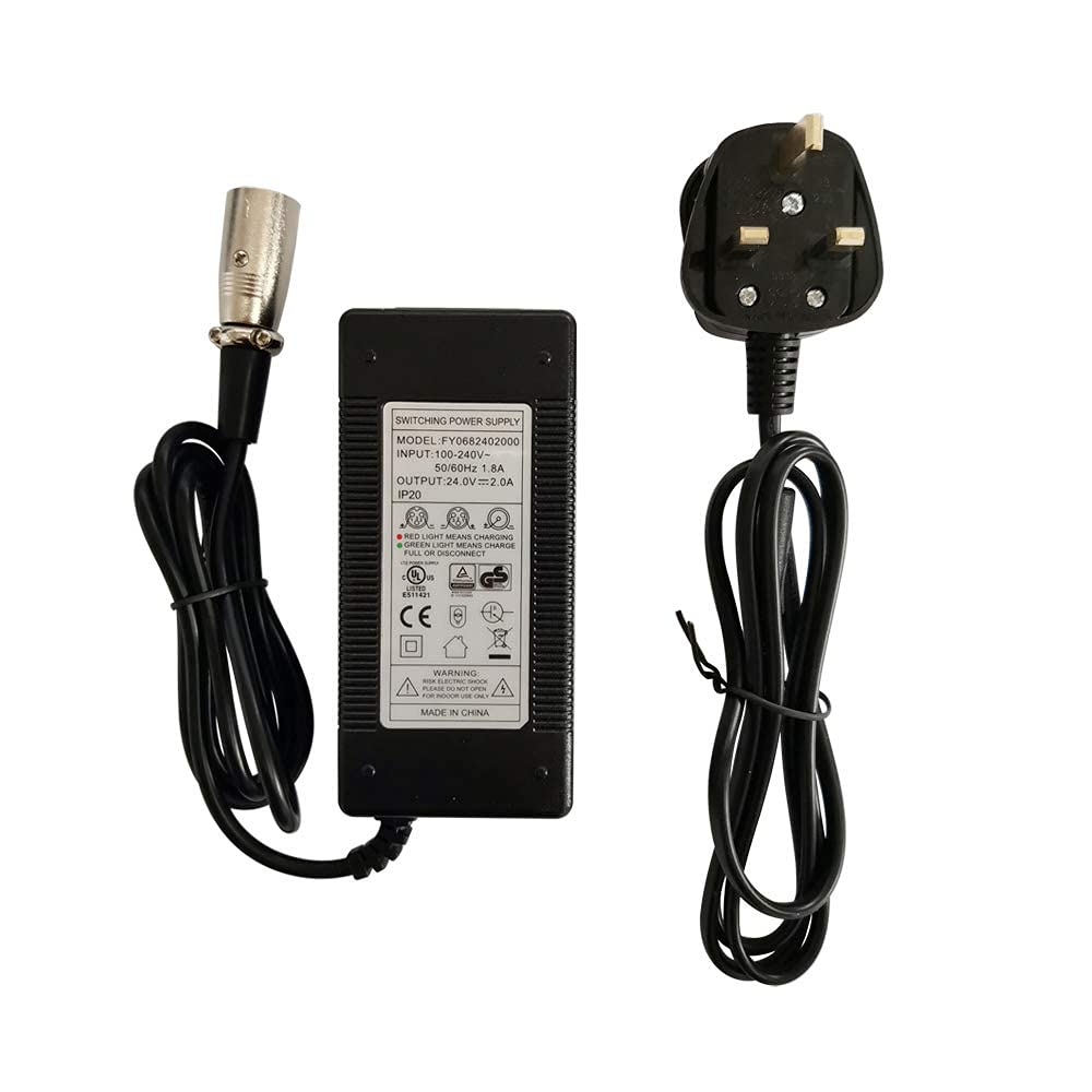 24V 2A Mobility Wheelchair Battery Charger, Power Adapters with XLR Connector