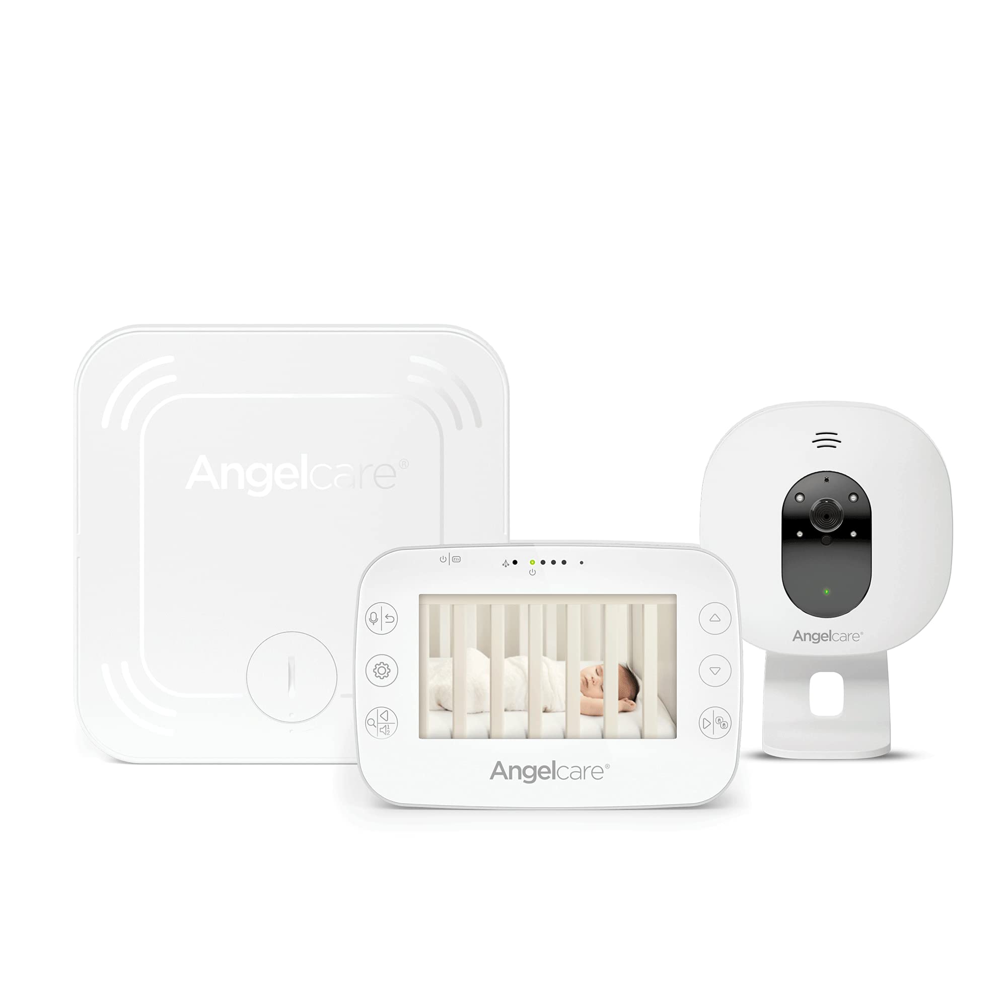 Angelcare Ac327 3-in-1 Baby Movement Monitor with Video, White