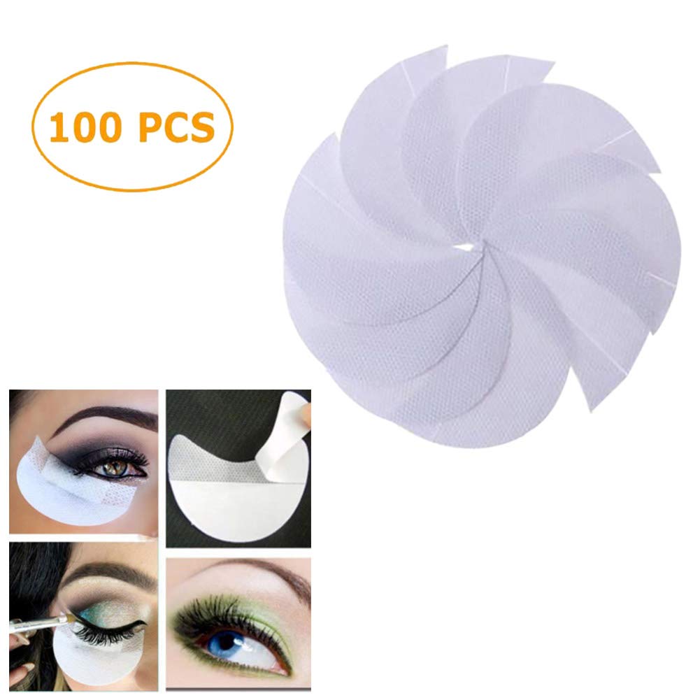 100pcs Disposable Makeup Eye Pad Sticker Eye Shadow Stickers Grafted Tape for Eyelash extension, Eyelash perming, Eyelash tinting,Lip Makeup