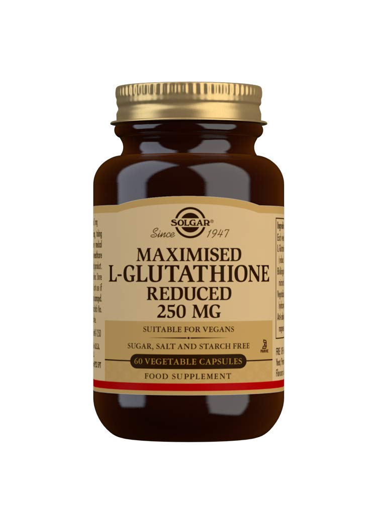 Solgar Maximised L-Glutathione Reduced 250 mg Vegetable Capsules - Pack of 60 - High Potency Source - Amino Acid - Vegan