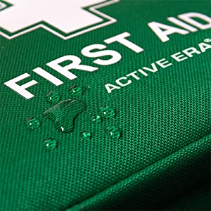 220 Piece Premium First Aid Kit Bag - Includes Eyewash, 2 x Cold (Ice) Packs and Emergency Blanket for Home, Office, Car, Caravan, Workplace, Travel and Sports (Green)