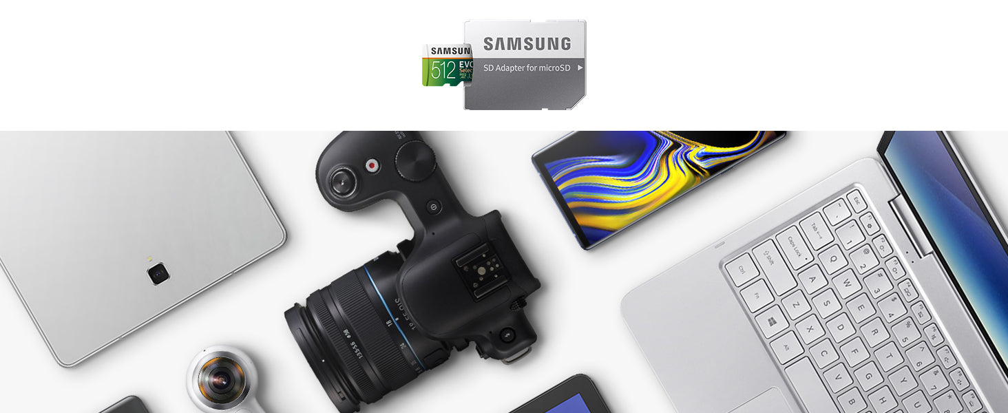 Samsung EVO Select 256GB microSDXC UHS-I U3 100MB/s Full HD & 4K UHD Memory Card with SD Adapter (MB-ME256HA/EU) - Amazon Exclusive