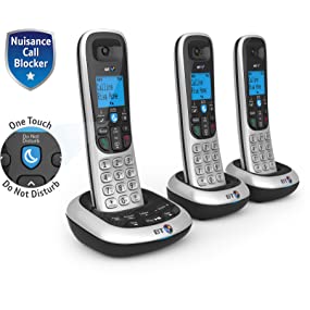BT 2700 Nuisance Call Blocker Cordless Home Phone with Digital Answer Machine - Trio Handset Pack
