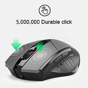 Bluetooth Mouse, Inphic Multi-Device Rechargeable Bluetooth Wireless Mouse (Tri-Mode: BT 5.0/4.0+2.4G), 1600DPI Ergonomic Portable Mouse for Laptop PC Computer, Android,Windows Mac OS