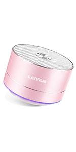 Portable Bluetooth Speaker, LENRUE IPX5 Waterproof Shower Speakers with HD Stereo, 8 Hour Playtime, Bulit-in Mic, Suction Cup, Wireless Speaker for Outdoor Sport, Hiking, Camping, Beach, Pool (Black)