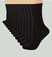 FM London (10-Pack) Men's Smart Dress Sock | Plain Black Socks and Navy Mens Socks Ideal for Work and Casual Wear | Comfortable, Cotton Rich, Socks Mens 6-11