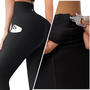 UUE Workout Leggings with Pockets for Women, Yoga Leggings Womens High Waisted Tummy Control, Sports Gym Leggings Yoga Pants