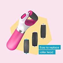 Scholl Velvet Smooth Pedi Electric Foot File Hard Skin Remover, Pink