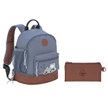 Lässig Mini Backpack for Children 27 cm, 4.5 Litres Top, 1.5 Litres Bottom, 3 Years/Mini Backpack Adventure Tractor
