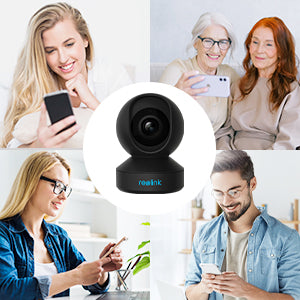 Reolink WiFi Security Camera indoor 4MP, Pan Tilt WiFi IP Camera for Baby, Elder, Pet Camera Monitor, 2.4G/5GHz WiFi, 2-Way Audio IR Night Vision Remote Viewing,with SD Card Slot, E1 Pro Black