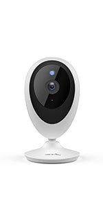 wansview WiFi IP Camera, 1080P Wireless Home Security Camera Q5 for Baby, Elder, Pet Camera Monitor with Motion Detection 2-Way Audio Night Vision Pan Tilt Zoom, Works with Alexa (White)