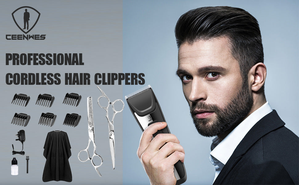 Hair Clippers for Men Professional Cordless Clippers Hair Trimmer Rechargeable for Family