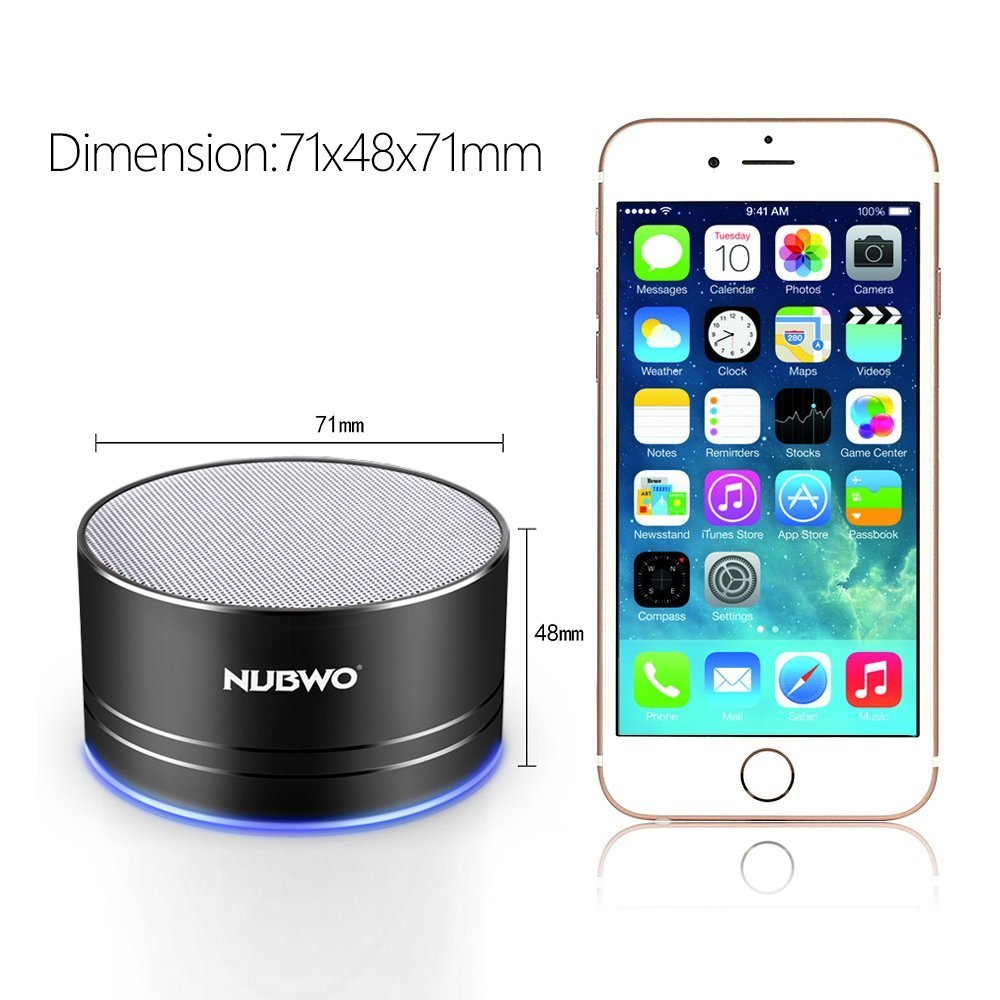 NUBWO Mini Wireless Bluetooth Speaker Portable - Black