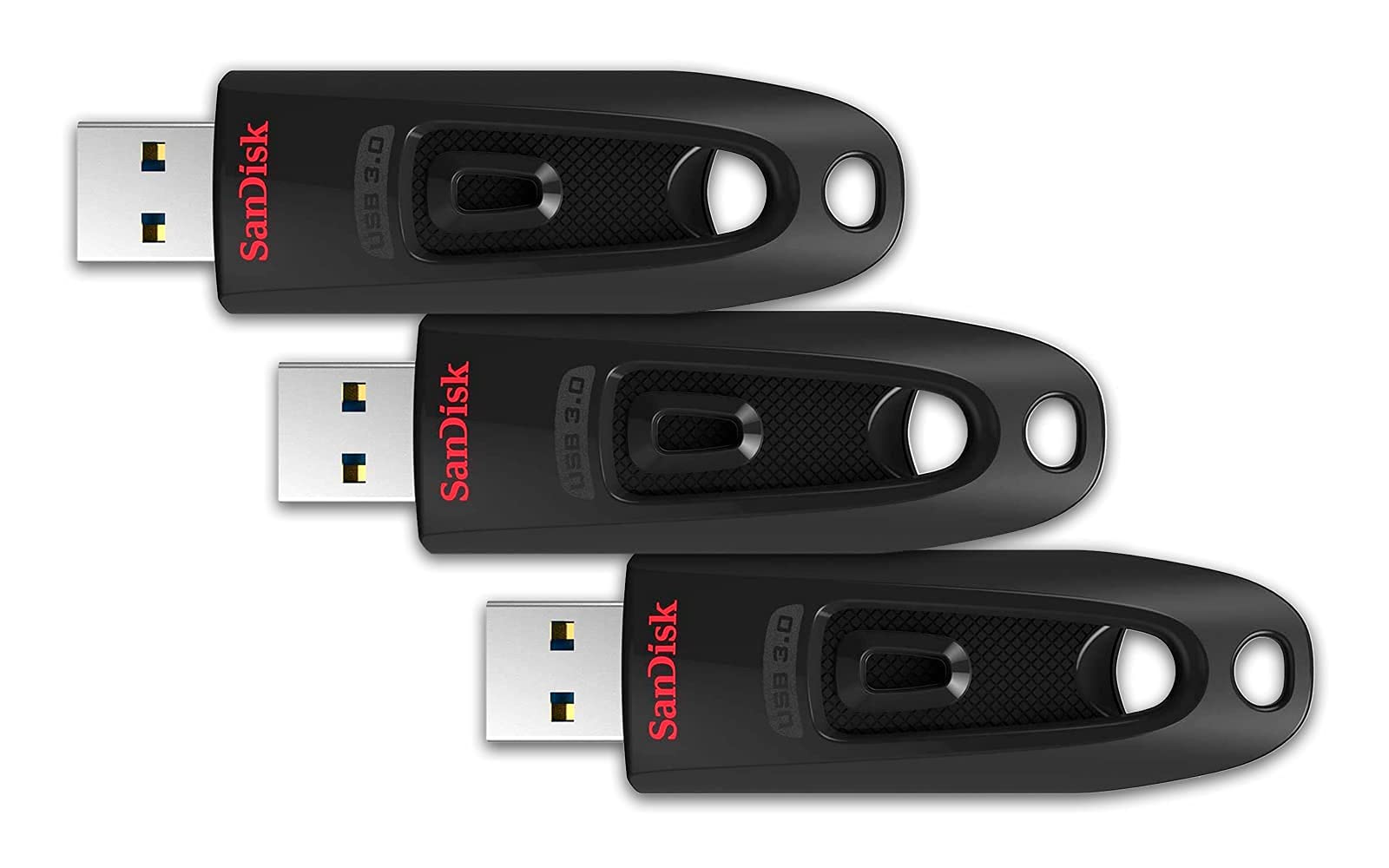 SanDisk Ultra 64GB USB Flash Drive USB 3.0 up to 130MB/s Read - Triple Pack