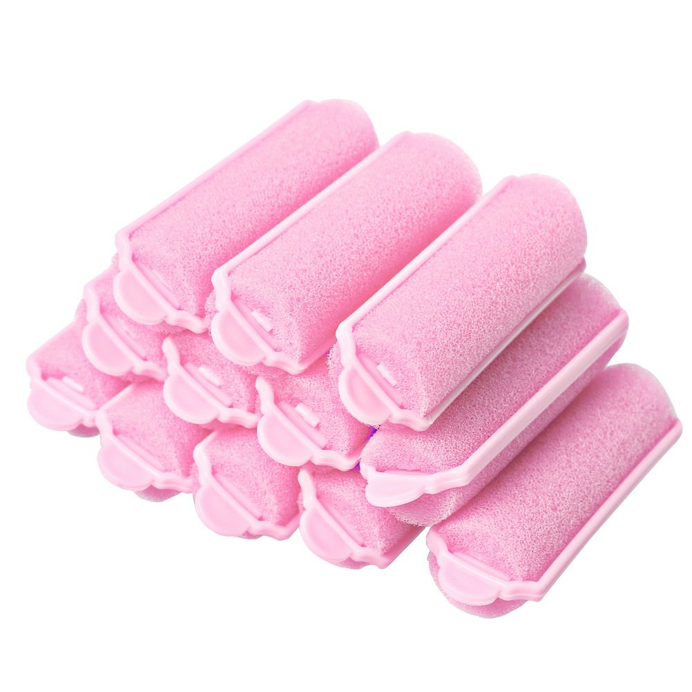 SUMAJU Hair Rollers, 12pcs Soft Sponge Hair Roller Foam Styling Hair Curler Home DIY Curling Tool