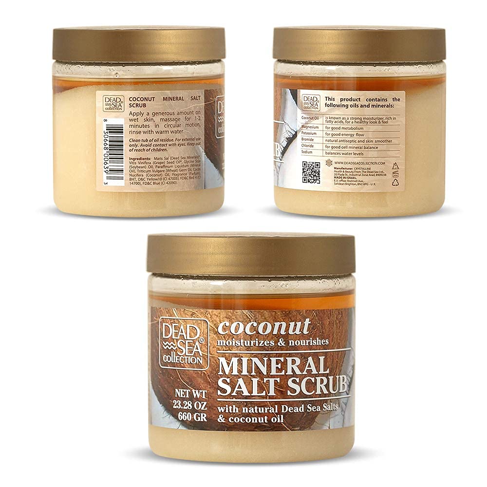 Dead Sea Collection Coconut Salt Scrub With Natural Dead Sea Minerals 23.28 OZ / 660 GR