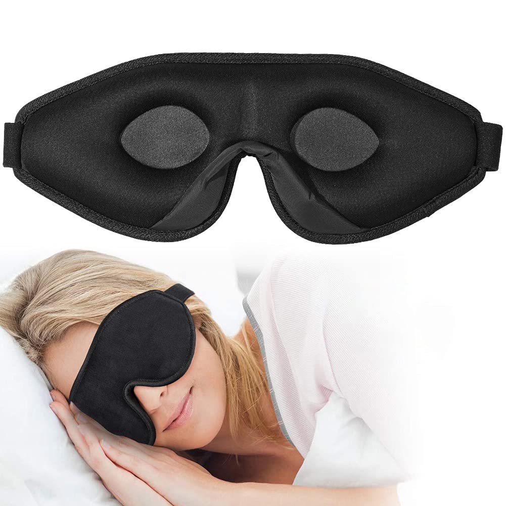 onaEz Sleep Mask for Women & Men, 3D Comfort Ultra Soft Premium Eye Mask for Sleeping, Block Out Light 100% Eye Shade Cover, Adjustable Strap Foam Eye Mask Blindfold, Travel/Naps/Yoga/Plane/Night