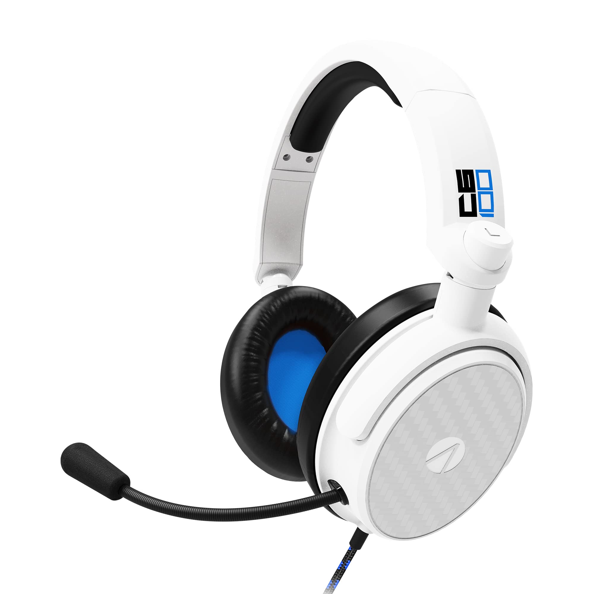 Stealth C6-100 Blue Over Ear Gaming Headset PS4/PS5, XBOX, Nintendo Switch, PC with Flexible Mic, 3.5mm Jack, 1.5m Cable, Lightweight, Comfortable and Durable