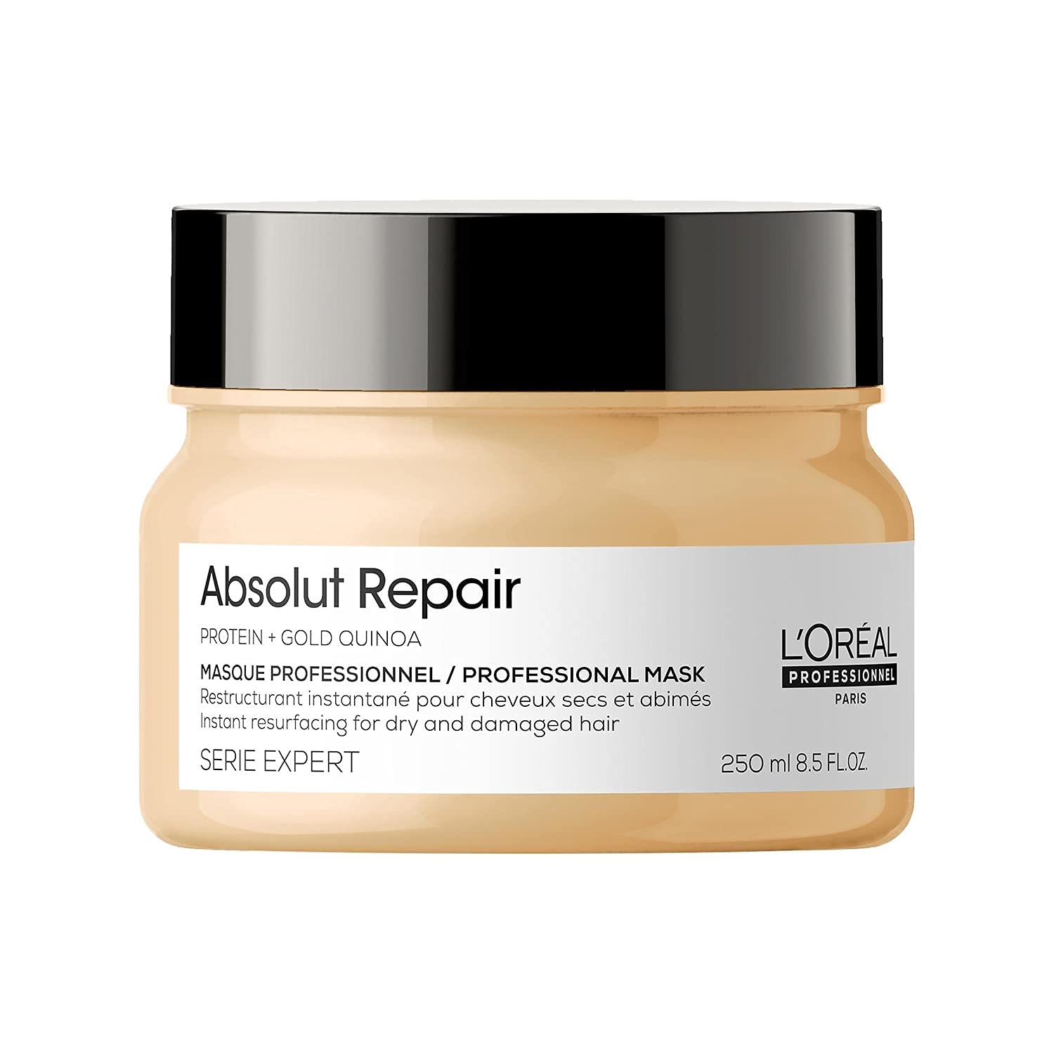 L’Oréal Professionnel | Mask, With Protein And Gold Quinoa for Medium-Thick Dry And Damaged Hair, Serie Expert Absolut Repair, 250 ml