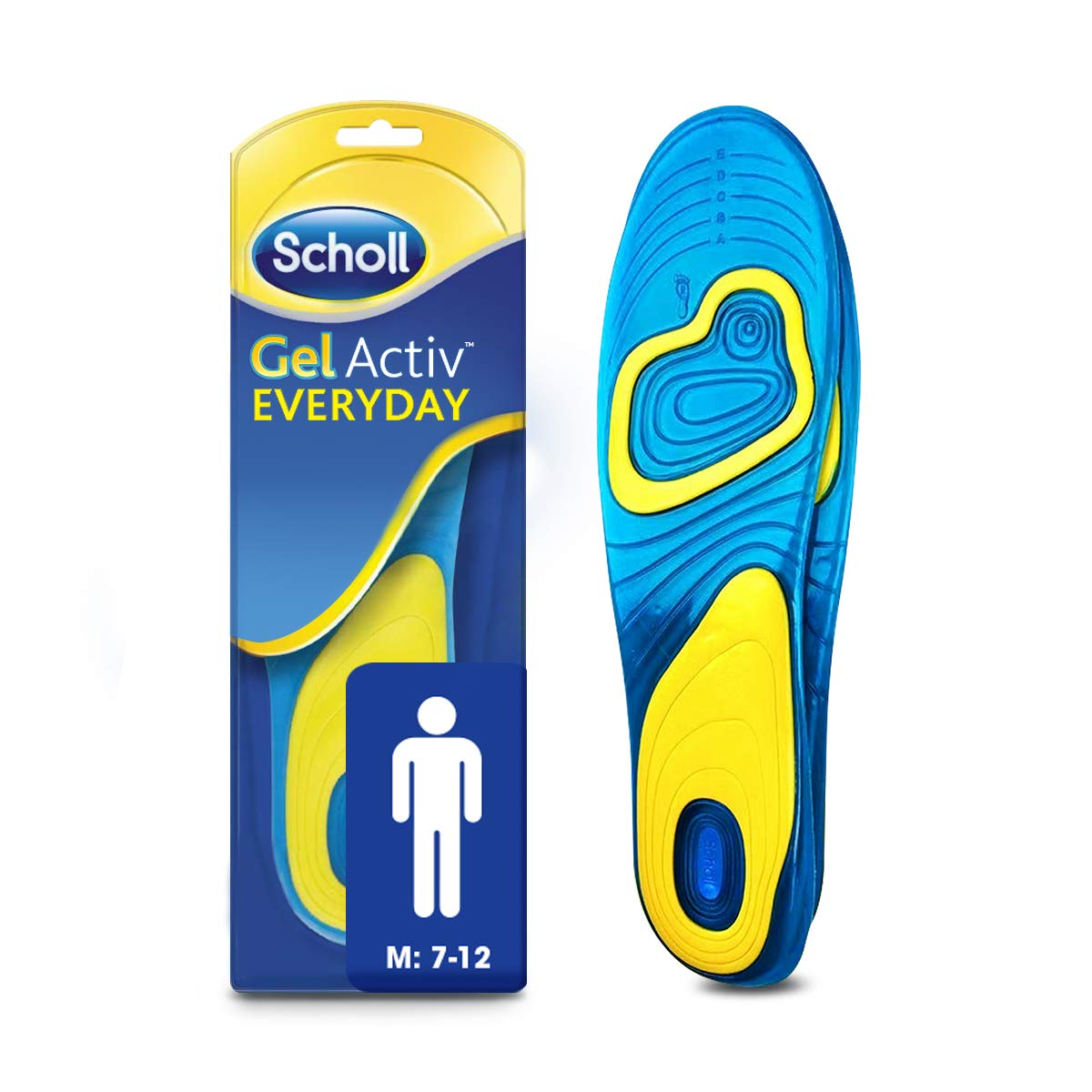 Scholl Men’s Gel Activ Everyday Insoles, UK Size 7 to 12