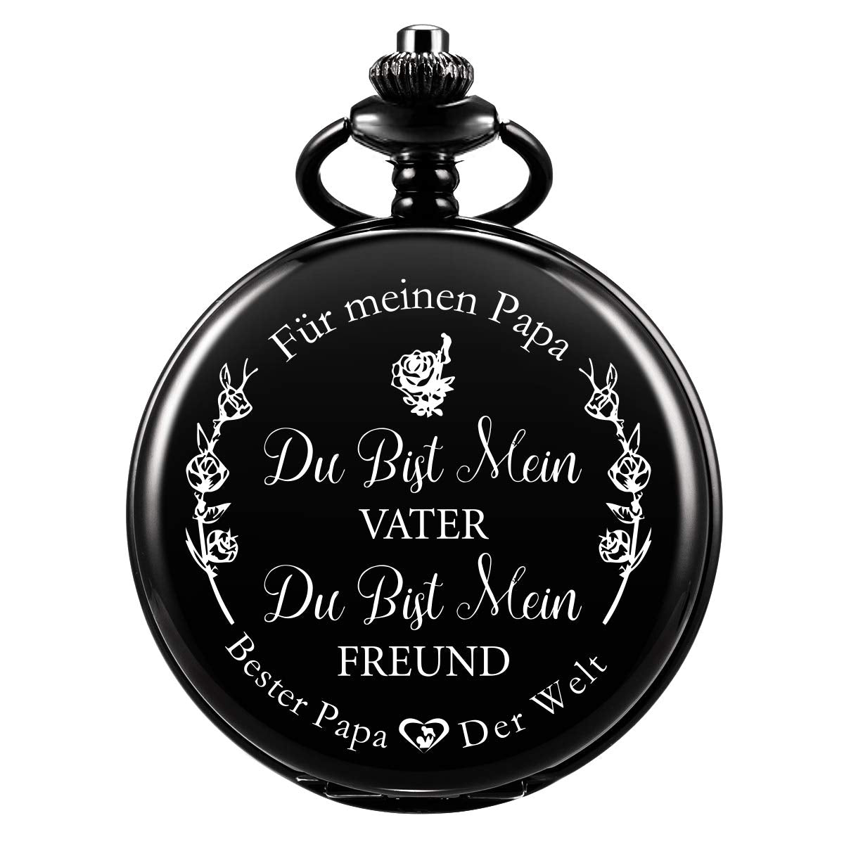 SIBOSUN DAD Gift to Father Engraved Pocket Watch Birthday Present Father's Day Personalized - You are My Father. You are My Friend.