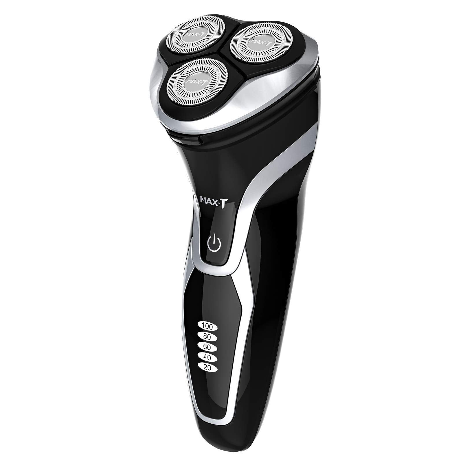 Electric Shaver for Men by MAX-T Series 3D ProSkin Rechargeable Wet Dry Electric Razor, Washable, Skin Protection, Cordless, Black