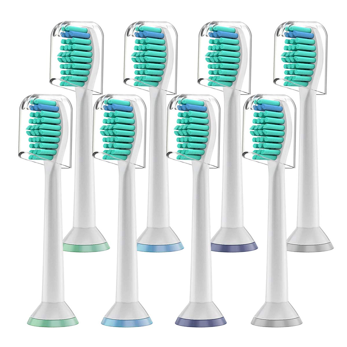 8 Pack Standard Replacement Toothbrush Heads for Philips Sonicare Electric Toothbrush Brush Heads Compatible with ProResults DiamondClean FlexCare HealthyWhite EasyClean HydroClean PowerUp Gum Health