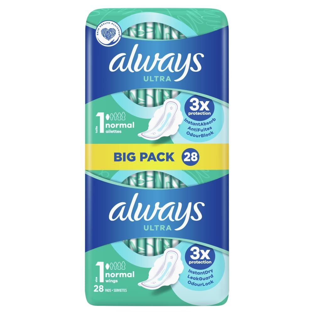 Always - 28x Ultra Sanitary Towels Normal Size 1 with Wings - 1 Piece