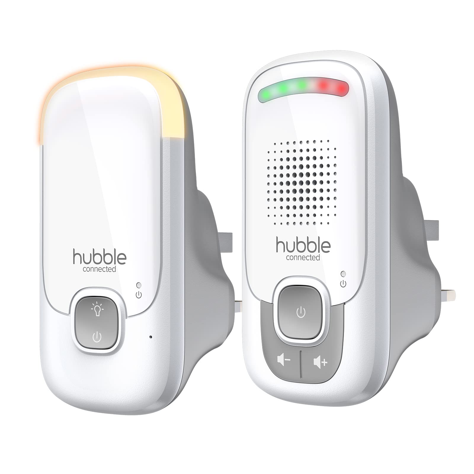 Hubble Connected Listen Glow Audio Baby Monitor with Long Range DECT Wireless Connectivity, Night Light, Volume Control and High Sensitivity Microphone