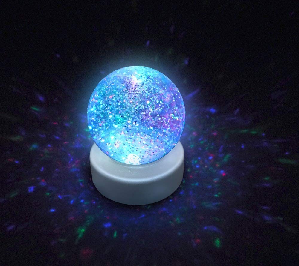 Playlearn SWGB Glitter Ball snow globe with LED color changing Mood Light