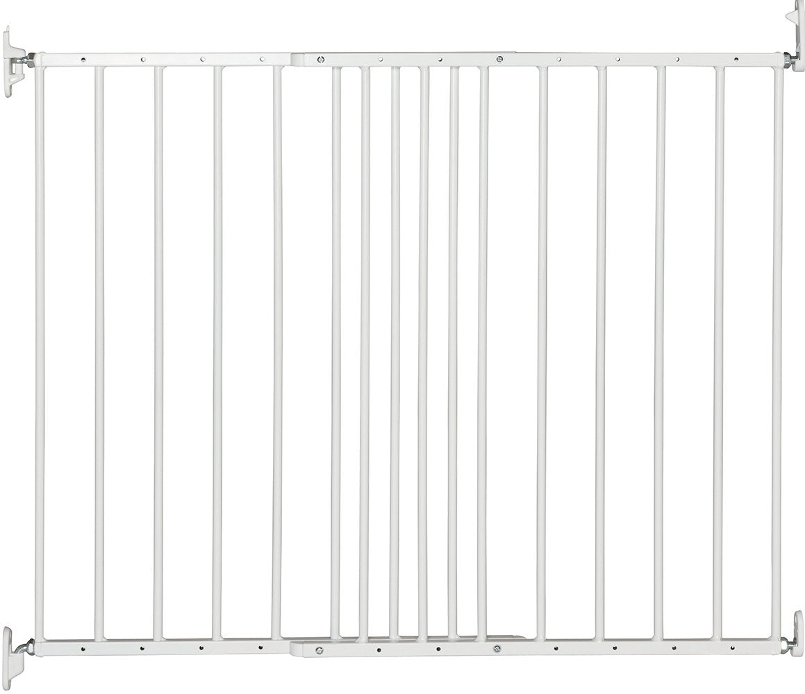 BabyDan Multidan Extending Metal Safety Gate, White - Fits Openings 62.5cm - 106.8cm - Screw Fit