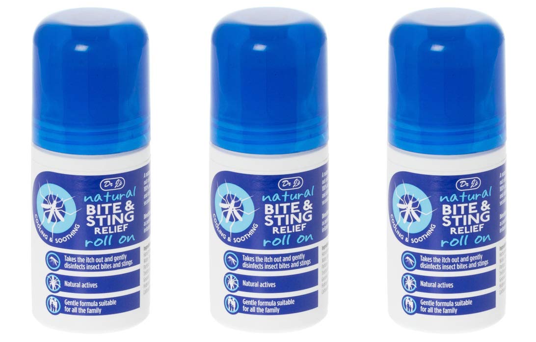 Dr J's BITE & Sting Relief Roll On with Witch Hazel & Aloe Vera, 3 x 50 ml