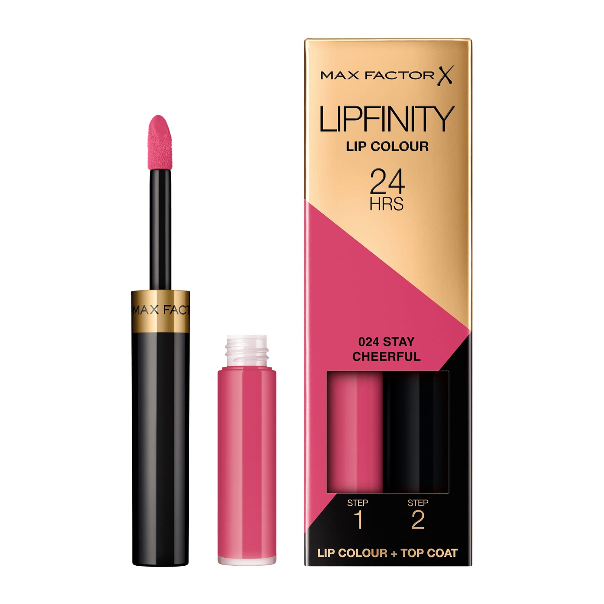 Max Factor Lipfinity Long-Lasting Two Step Lipstick - 24 Stay Cheerful, 4.2 g