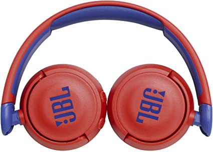 JBL Jr 310BT - Children's over-ear headphones with Bluetooth and built-in microphone, in red