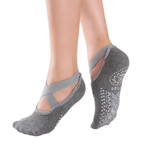 Toeless Yoga Socks, 2pair Yoga Socks For Women With Non Slip Grips And  Straps Half Toe Socks Dancing Socks For Ballet Pilates Barre Dance (pink,  Grey)