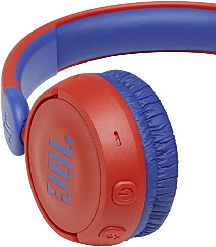 JBL Jr 310BT - Children's over-ear headphones with Bluetooth and built-in microphone, in red
